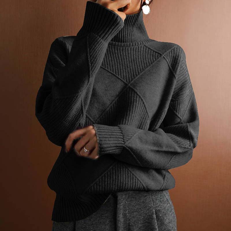 Talbot | Textured Turtleneck Knit Sweater